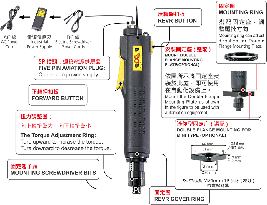 Mini industrial grade precision brushless electric screwdriver