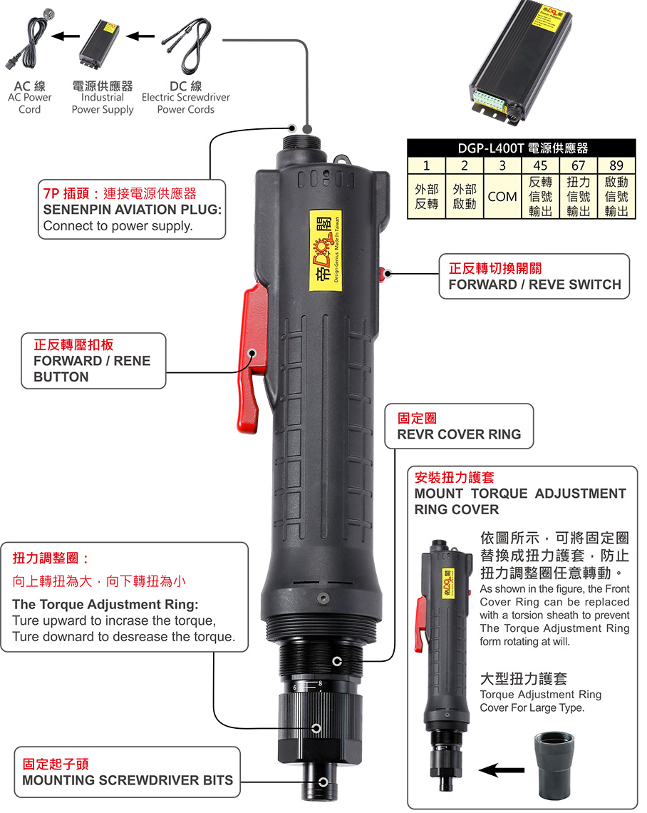 Industry-grade precision brushless electric screwdriver